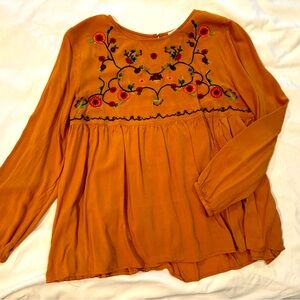 Gorgeous embroidered baby doll top